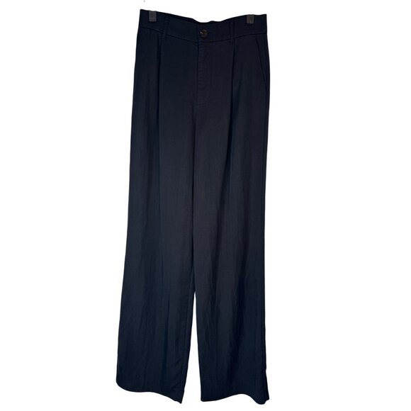 Zara Pants - Zara XS Black Wide-Leg Pants Lyocell & Polyester Blend